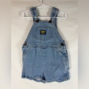 Vintage OshKosh B’Gosh Baby Overall Shortalls Denim 2T